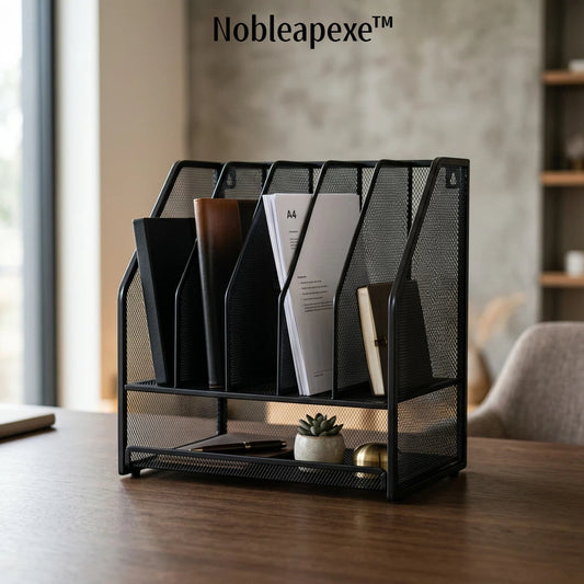 Nobleapexe™ GridFlow Multi-Slot Desk File Holder