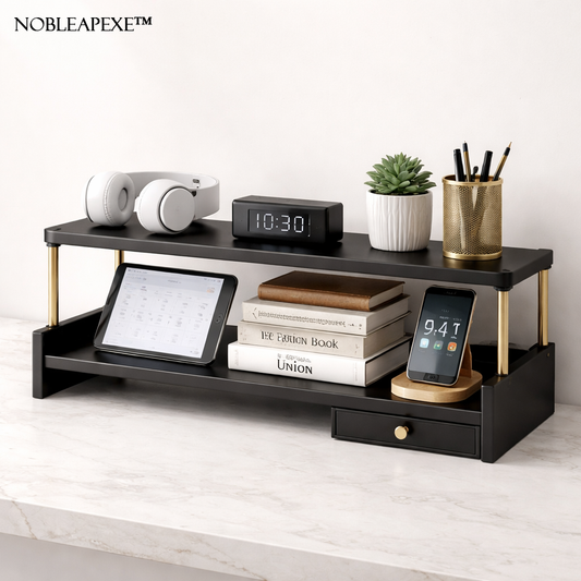 NOBLEAPEXE™ TierDesk Elevated Organizer Shelf